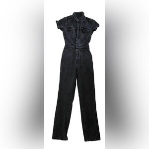 Good American denim jumpsuit in washed black